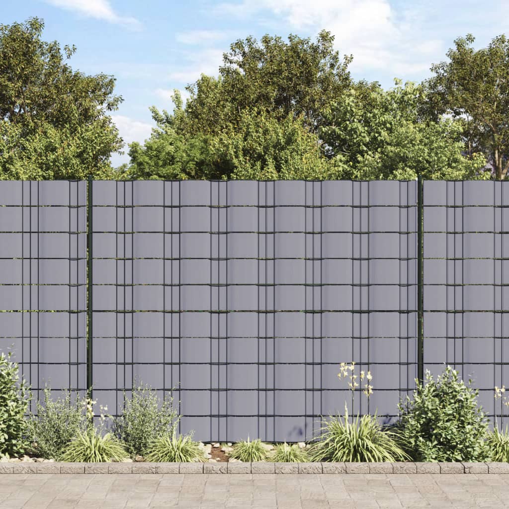 foto del prodotto recinzione frangivento 4 pz in pvc 35x0,19m grigio chiaro opaco