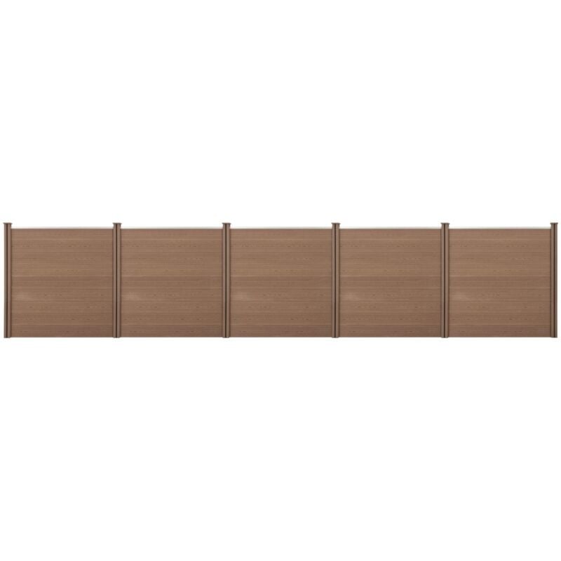 foto del prodotto recinzione frangivista in legno composito wpc marrone 183 x 879 cm