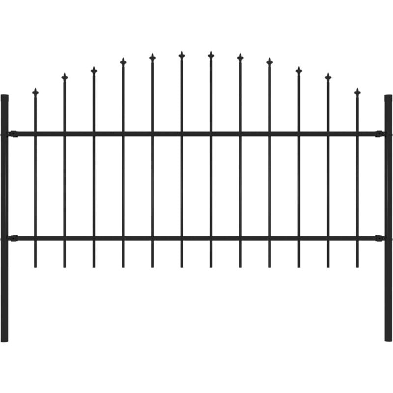 foto del prodotto recinzione giardino punta a lancia 1 1,25 x1,7m acciaio nero vidaxl