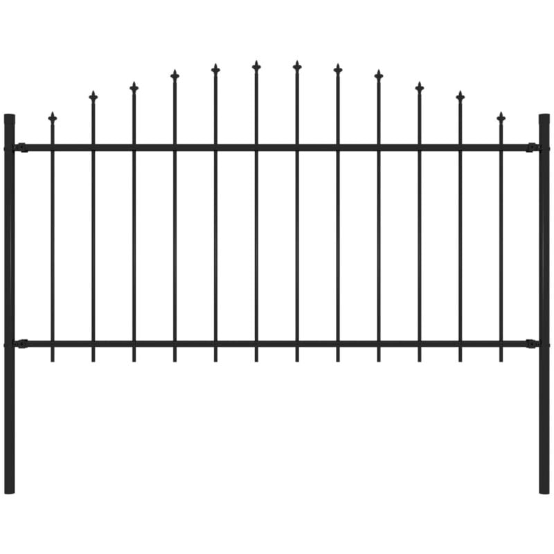 foto del prodotto recinzione giardino punta a lancia 1,25 1,5 x1,7m acciaio nero