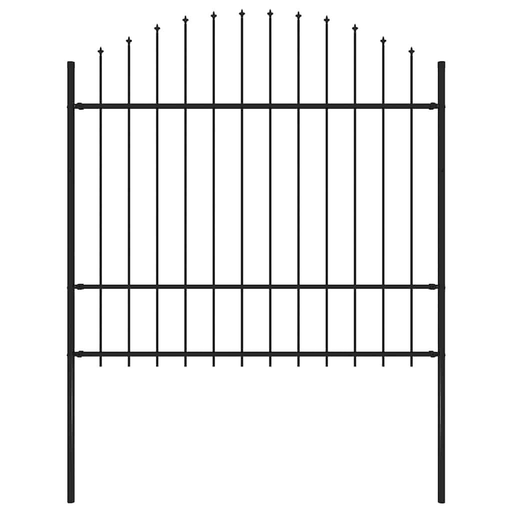 foto del prodotto recinzione giardino punta a lancia 1,5 1,75 x1,7m acciaio nero cod mxl 19123