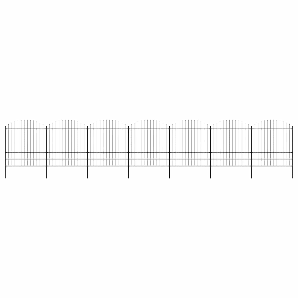 foto del prodotto recinzione giardino punta a lancia 1,75-2 x11,9m acciaio nera