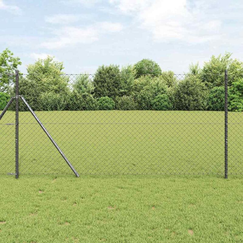 foto del prodotto recinzione grigio 10 x 1.2 m metallo vidaxl
