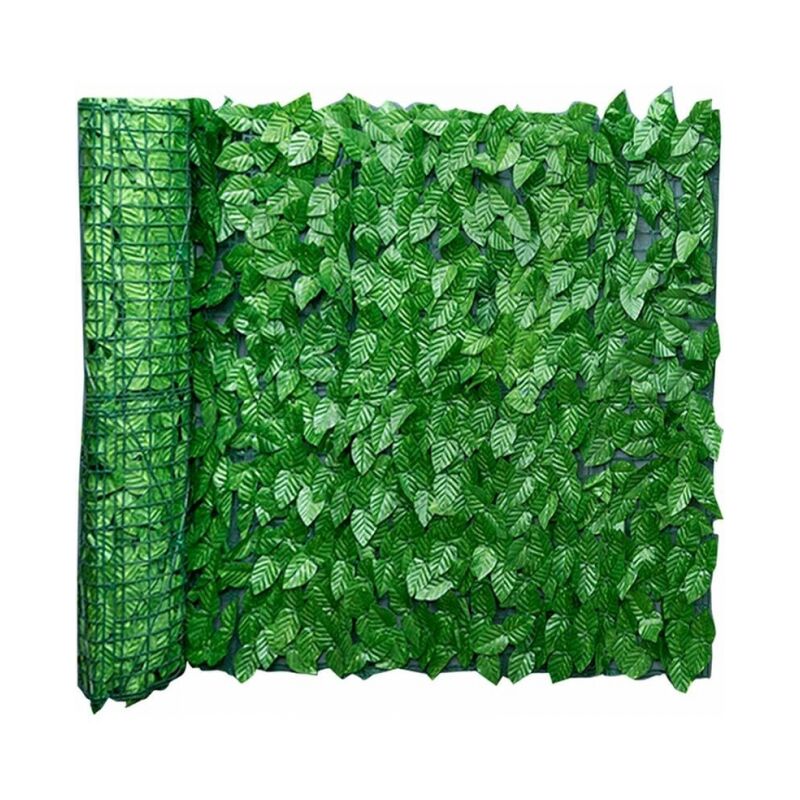 foto del prodotto recinzione in foglie di edera artificiale da 0,5 m x 3 m, schermo per la privacy del giardino, siepe di foglie artificiali, schermo per balcone,