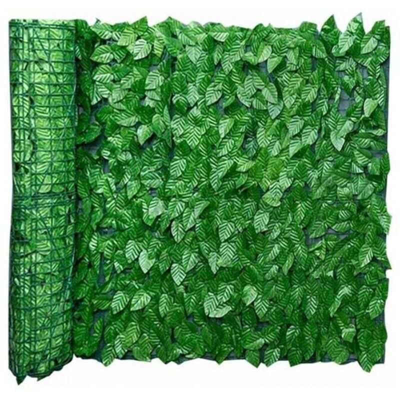 foto del prodotto recinzione in foglie di edera artificiale da 0,5 m x 3 m, schermo per la privacy del giardino, siepe di foglie artificiali, schermo per la privacy