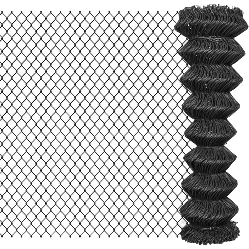 foto del prodotto recinzione in rete in acciaio 25x1,5 m grigio - vidaxl