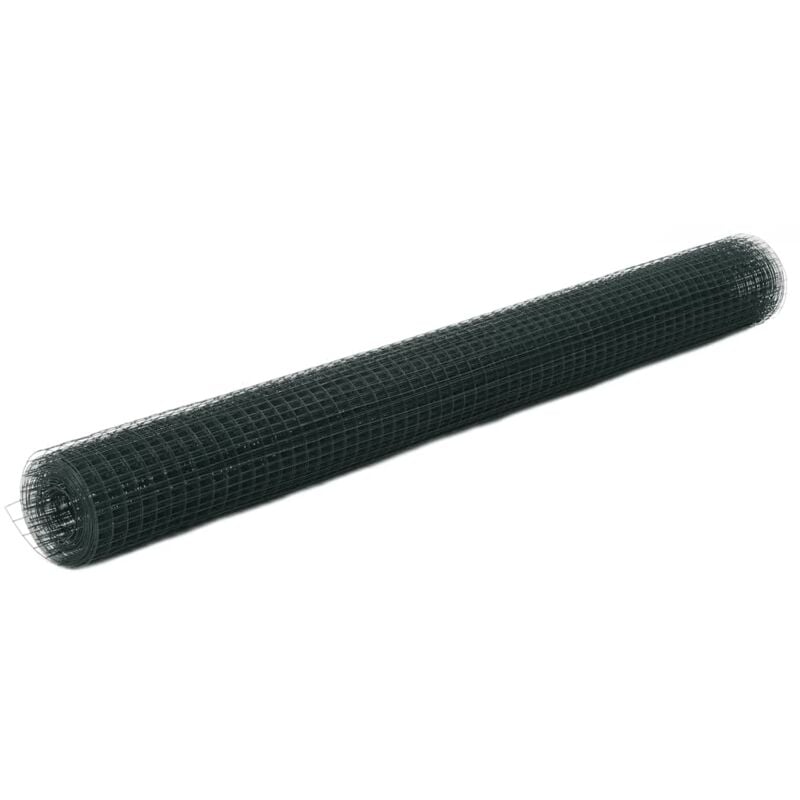 foto del prodotto recinzione in rete per pollaio in acciaio e pvc 10x1,5 m verde vidaxl
