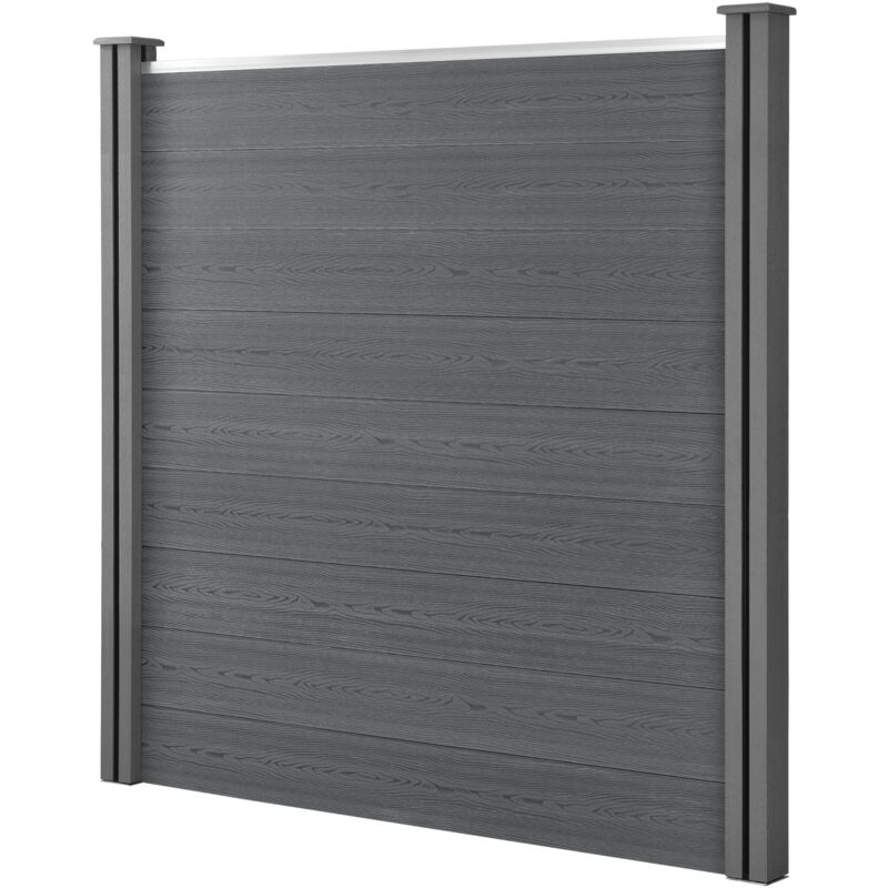 foto del prodotto recinzione in wpc per giardino staccionata frangivista alta 183 cm lunga 187 cm grigio neu.holz