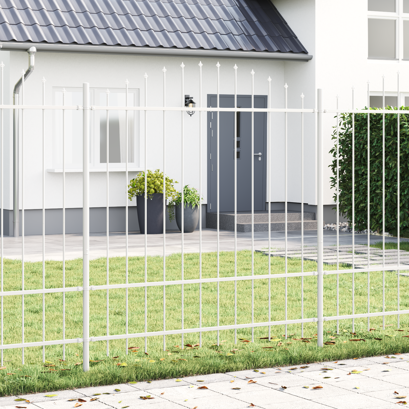 foto del prodotto recinzione per giardino bianco 170 x 175 cm vidaxl