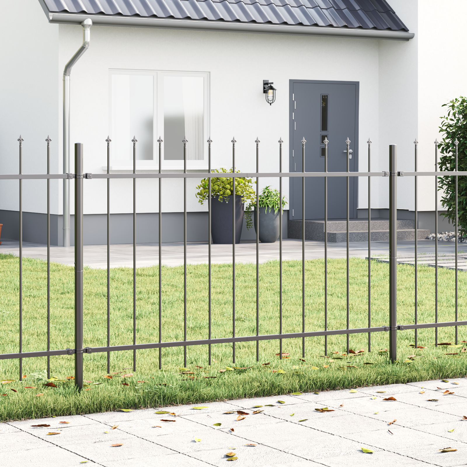 foto del prodotto recinzione per giardino grigio 3.4 x 0.8 m vidaxl