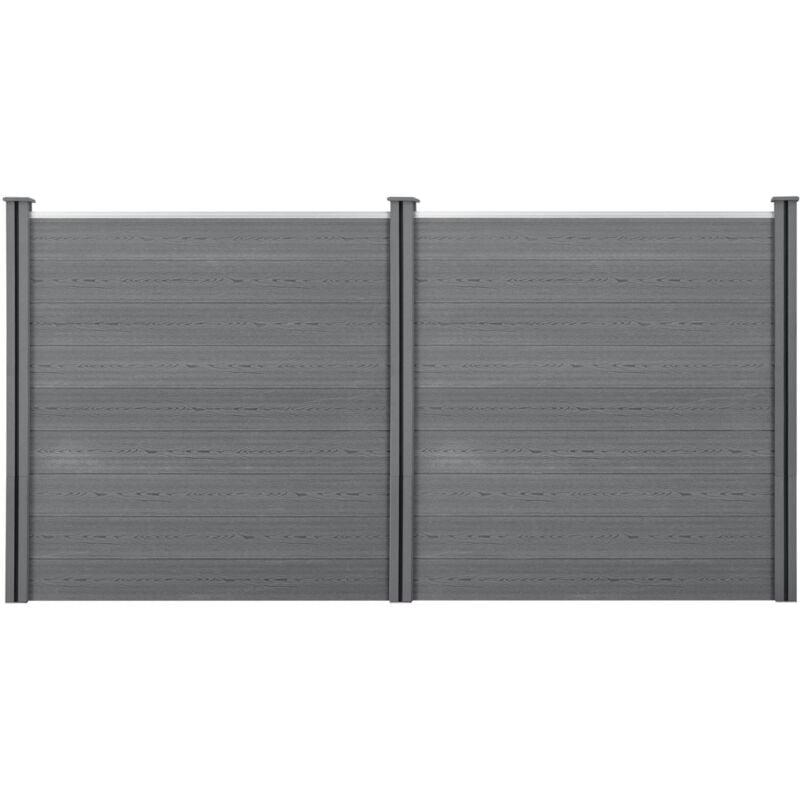 foto del prodotto recinzione per parabrezza in legno composito wpc 183 x 357 cm grigia