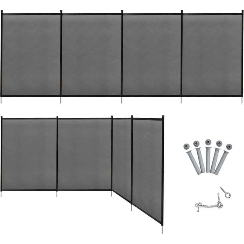 foto del prodotto recinzione per piscina barriera di sicurezza in alluminio acciaio 360x125cm, recinzione di sicurezza per piscina goplus