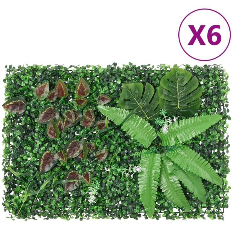 foto del prodotto recinzione piante artificiali 6 pz verde 40x60 cm vidaxl