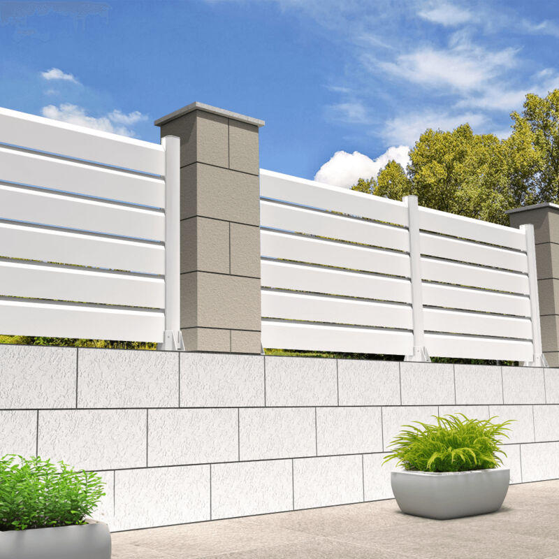 foto del prodotto recinzione privacy 7 doghe l 1911 x a 1022 mm bianco satinato ral9010