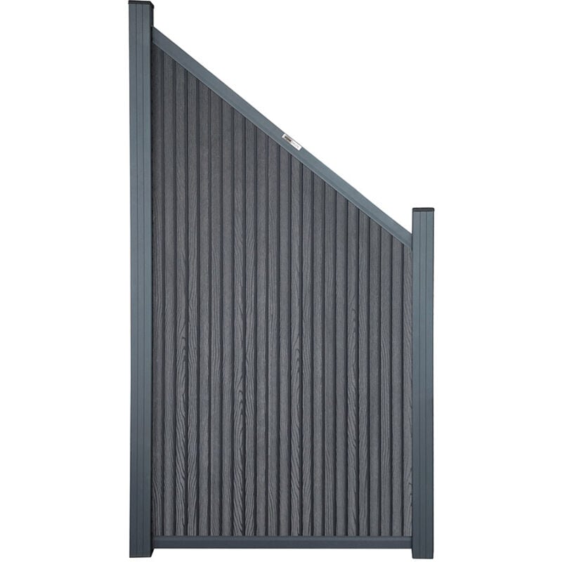 foto del prodotto recinzione privacy in wpc elemento inclinato callado premium pannelli verticali - altezza 185 cm - home deluxe