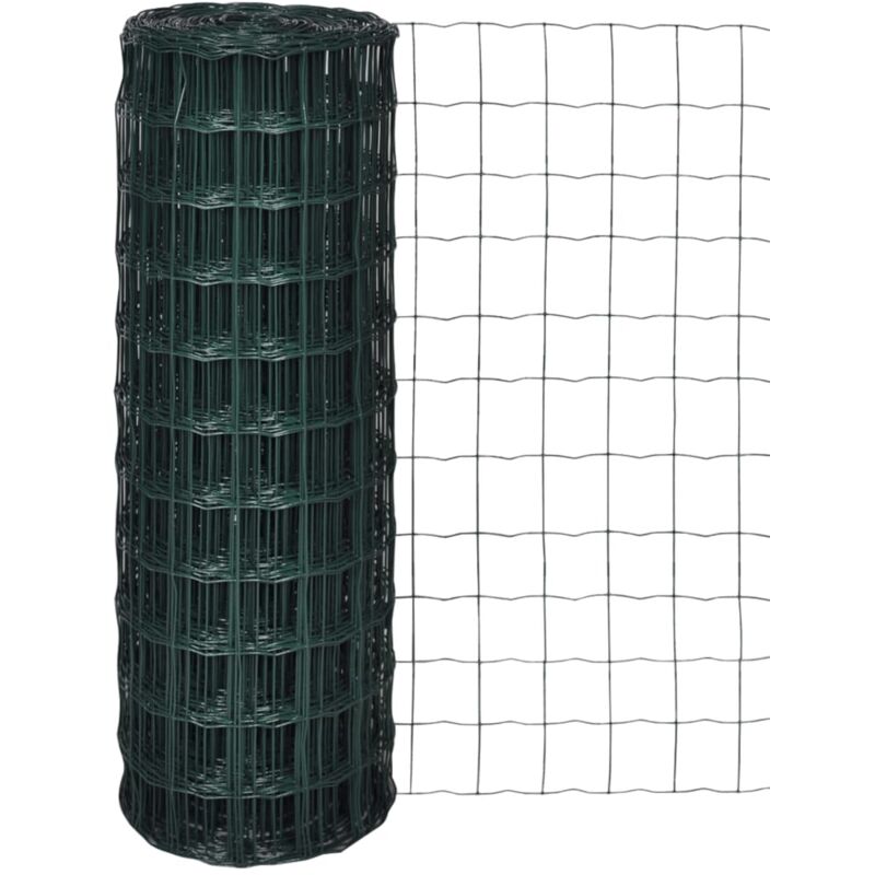 foto del prodotto recinzione resistente con filo in acciaio rivestito in pvc verde varie misure dimensioni 10 x 1,0 m