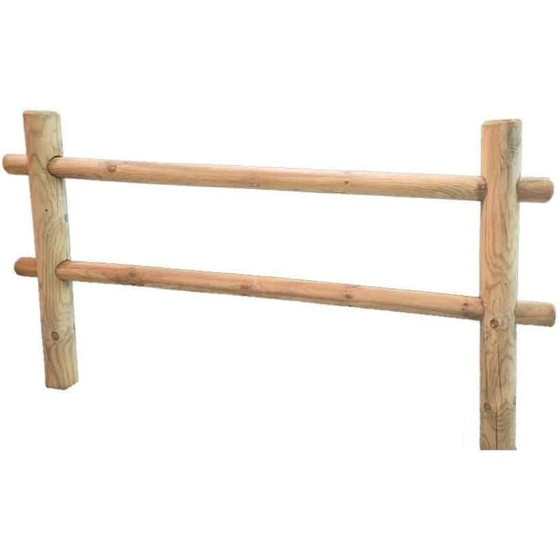 foto del prodotto recinzione staccionata 200 x 150h cm in legno di pino impregnato, a 4 pali