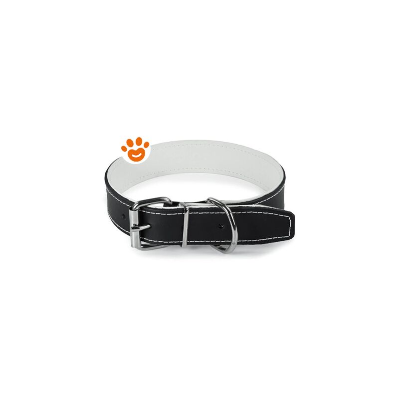 foto del prodotto record dog collare doppio laredo nero e bianco record dog collare doppio laredo nero e bianco xl