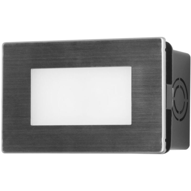 foto del prodotto rect empotrable de pared led 107mm para jard n y terraza con temperatura regulable 3000 4000 6500k acero inoxidable