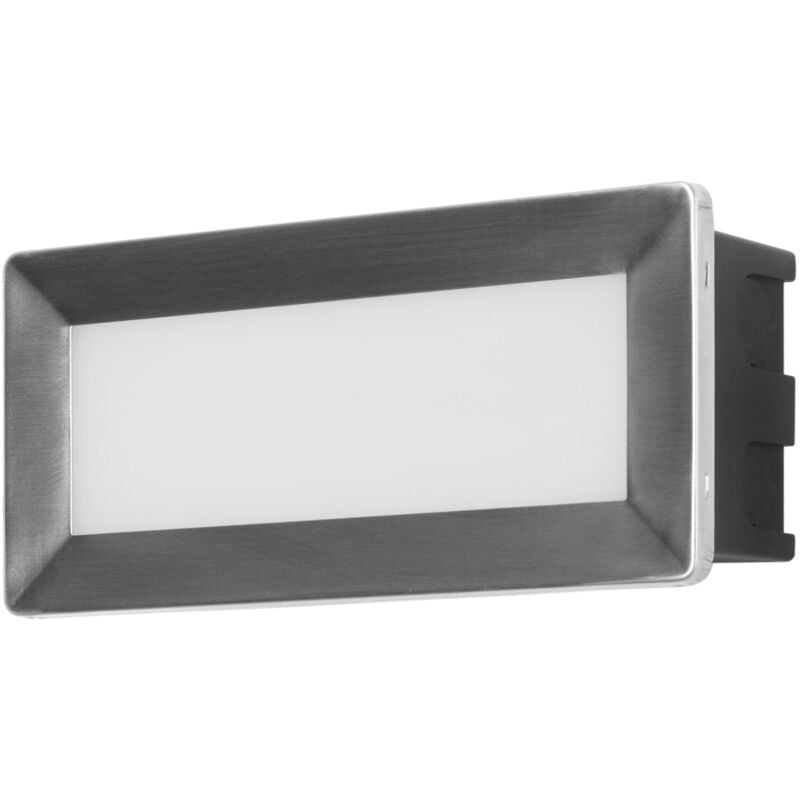 foto del prodotto rect empotrable de pared led rectangular 205mm para jard n y terraza con luz neutra 4000k en acero inoxidable