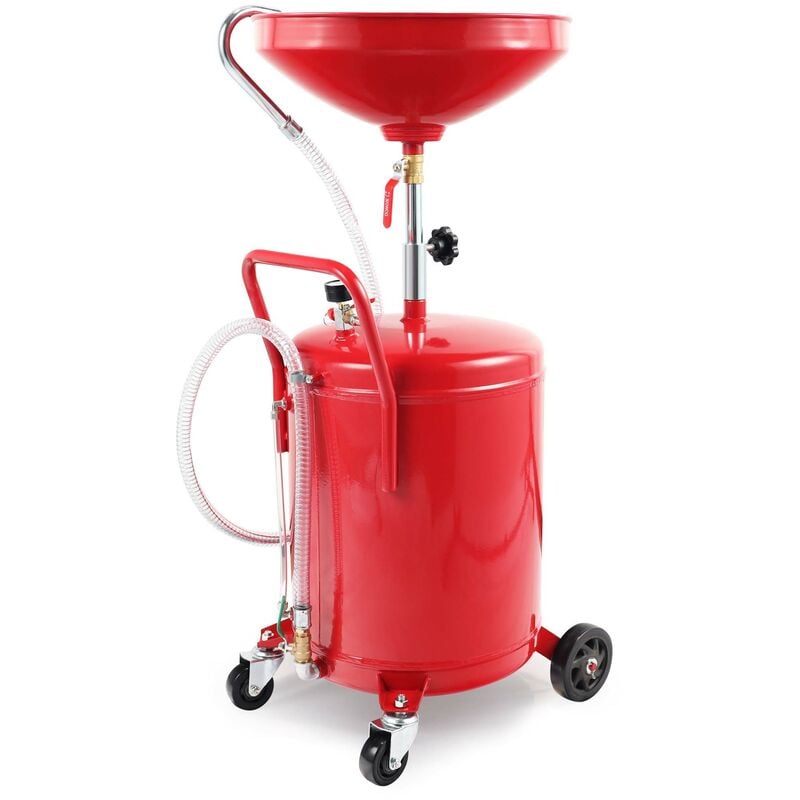foto del prodotto recuperatore olio esausto 80 litri altezza regolabile 122 168cm raccoglitore olio esausto