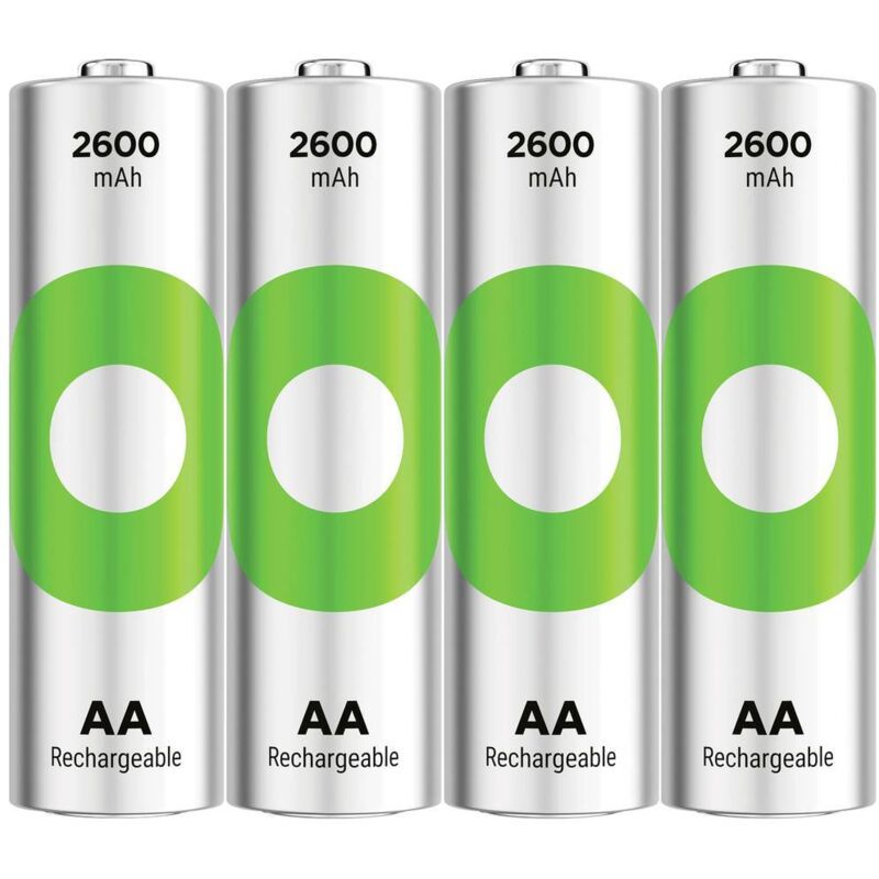 foto del prodotto recyko batteria ricaricabile stilo (aa) nimh 2600 mah 1.2 v 4 pz. - gp