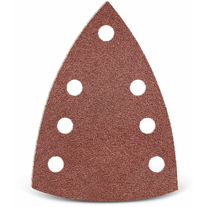 foto del prodotto red carte abrasive velcrate, 150 x 100 mm, 7 fori, p. levigatrici a delta, corindone normale 50 pz. g120 menzer