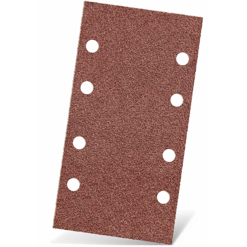 immagine 0 del prodotto red carte abrasive velcrate, 180 x 93 mm, 8 fori, p. levigatrici orbitali, corindone normale 50 pz. g120 menzer