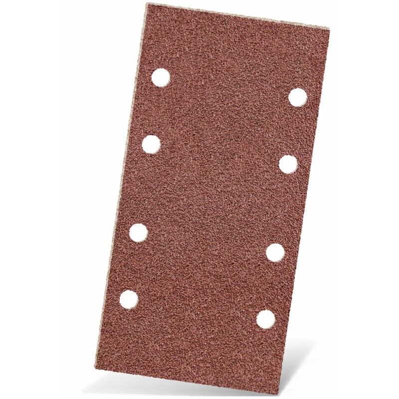 foto del prodotto red carte abrasive velcrate, 186 x 93 mm, 8 fori, p. levigatrici orbitali, corindone normale 50 pz. g240 menzer