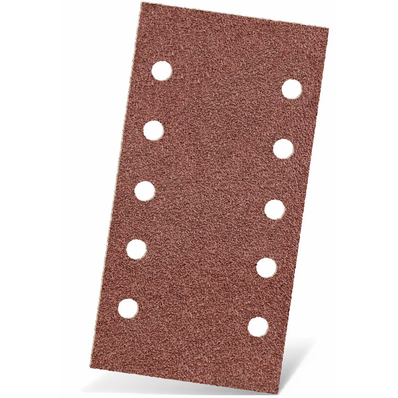 foto del prodotto red carte abrasive velcrate, 230 x 115 mm, 10 fori, p. levigatrici orbitali, corindone normale 50 pz. g180 menzer