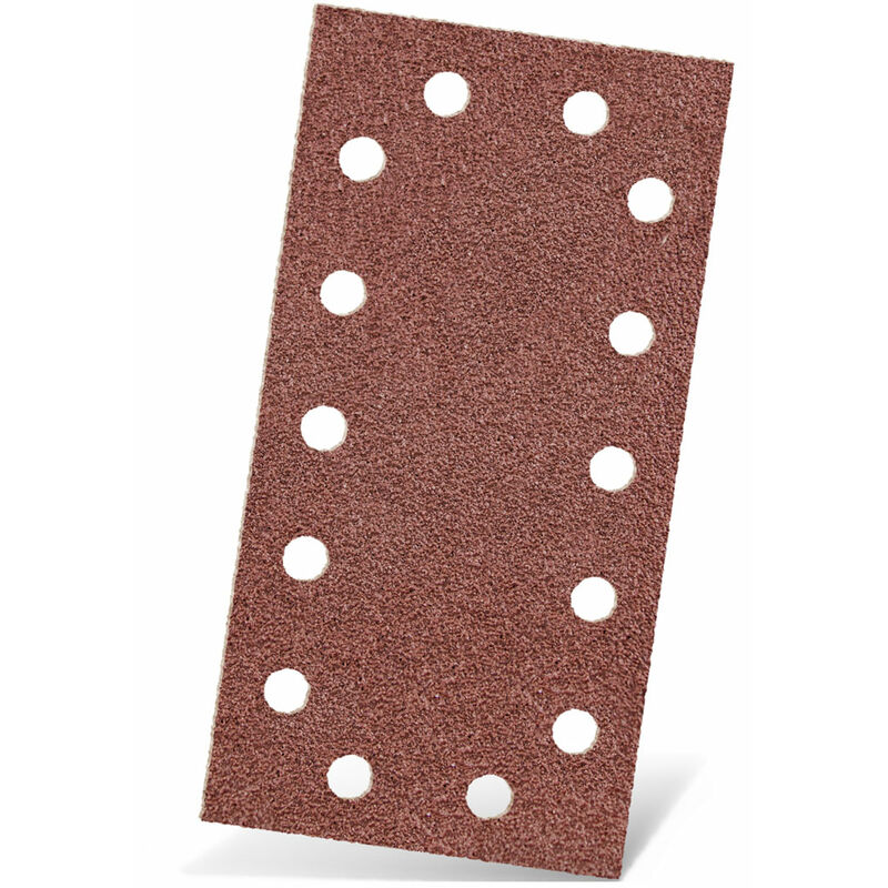 foto del prodotto red carte abrasive velcrate, 230 x 115 mm, 14 fori, p. levigatrici orbitali, corindone normale 50 pz. g100 menzer