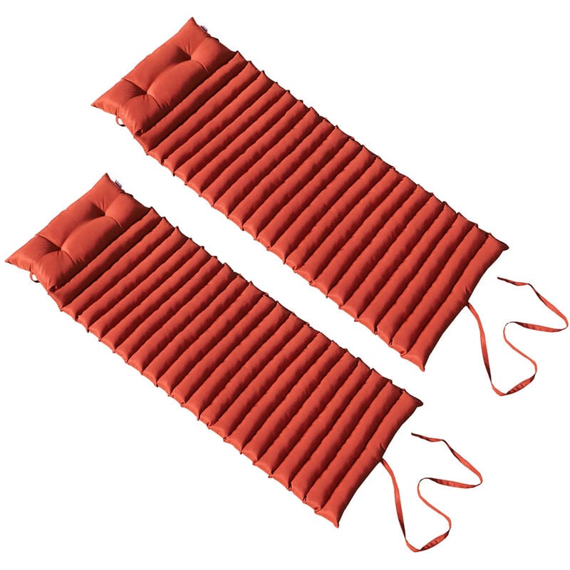 foto del prodotto red deco set di 2 materassi prendisole 180 cm terracotta 2x sormiou terracotta