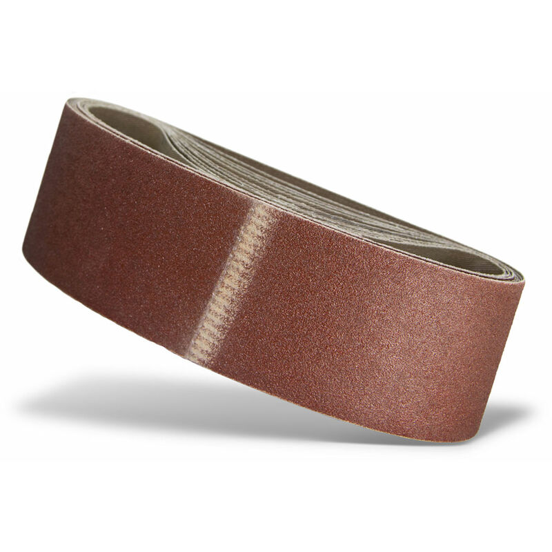 foto del prodotto red nastri abrasivi, 533 x 75 mm, p. levigatrici palmari a nastro, corindone normale 10 pz. g80 menzer