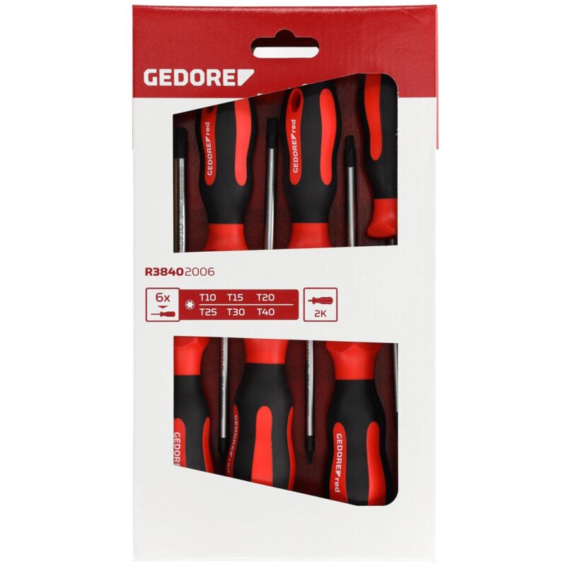 foto del prodotto red r38402006 kit cacciaviti 6 parti esalobo interno tx - gedore