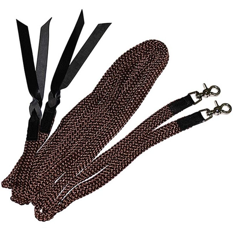 foto del prodotto redini western in cotone con moschettoni taglia unica, nero