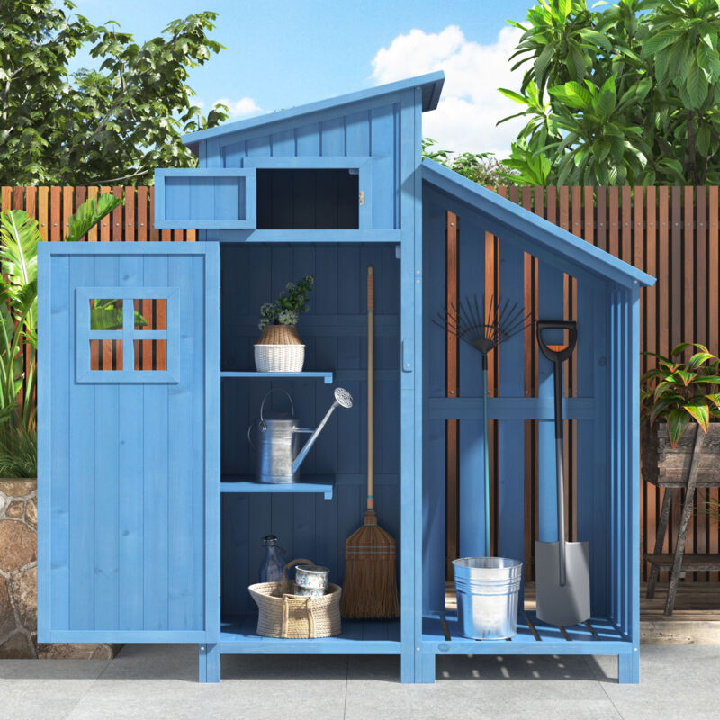 foto del prodotto redom casetta per attrezzi, armadio da giardino, casetta per attrezzi, armadietto per attrezzi, lxp 124x46 cm, lxpxa 124x46x174 cm, adatto anche