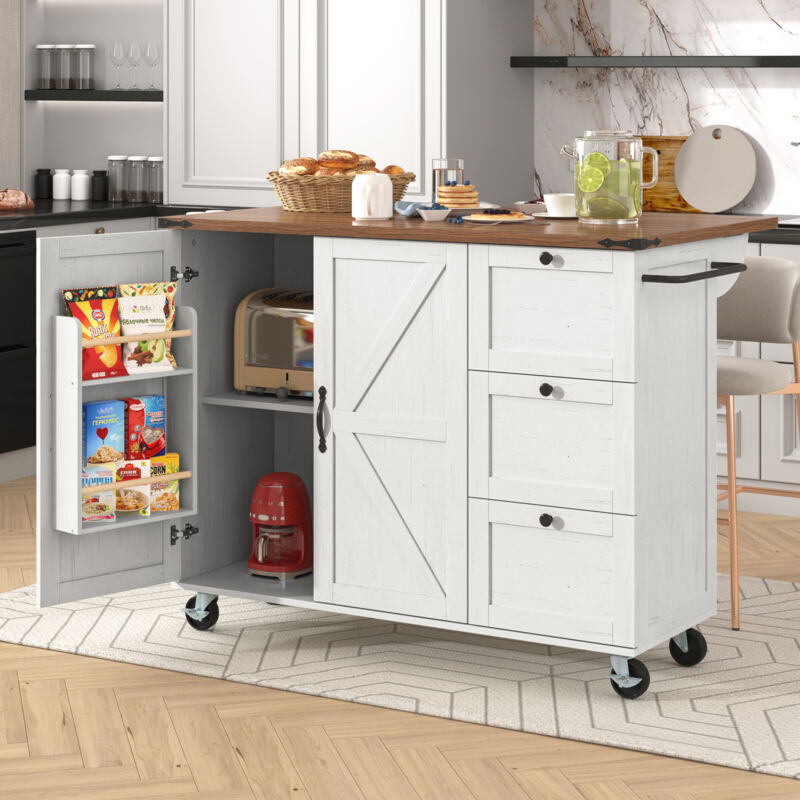 foto del prodotto redom cucina ad isola, carrello di servizio con piano di lavoro allungabile, mobile da cucina, carrello da cucina, carrello da pranzo con venature