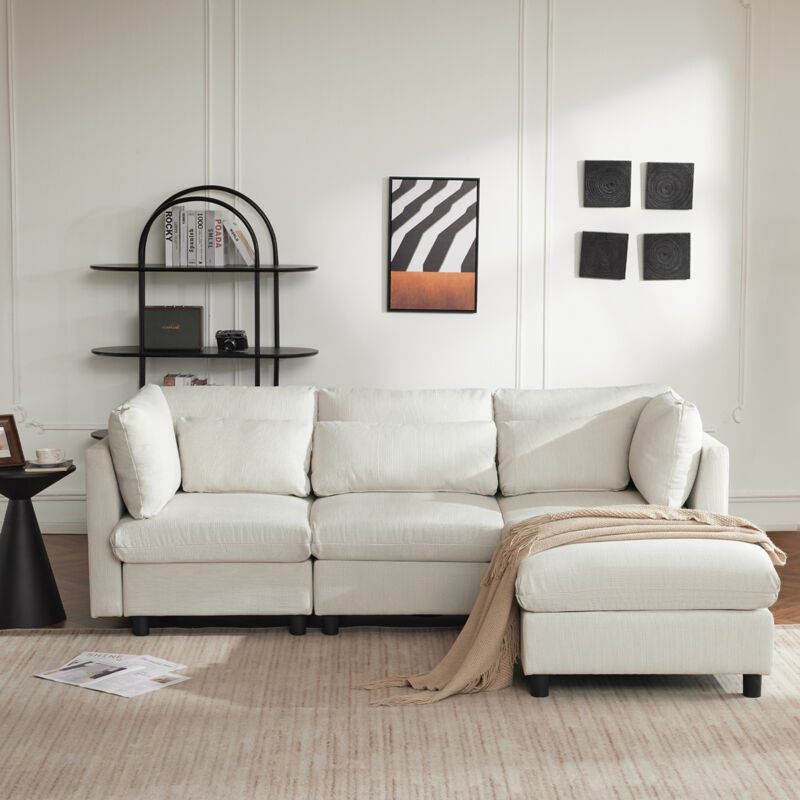 foto del prodotto redom design moderno, mobili imbottiti, divano, divano a tre posti, divano soggiorno, divano angolare con poggiapiedi, divano angolare a l