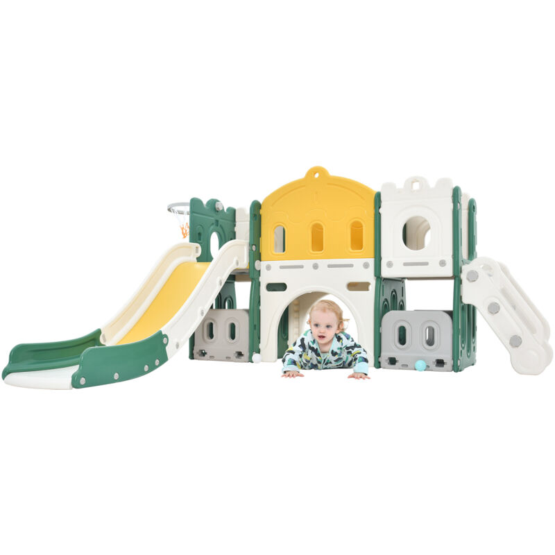 foto del prodotto redom in 1 giocattolo da arrampicata per bambini, scivolo da arrampicata, gioco di esercitazione, spazio di archiviazione, percorso di gioco,