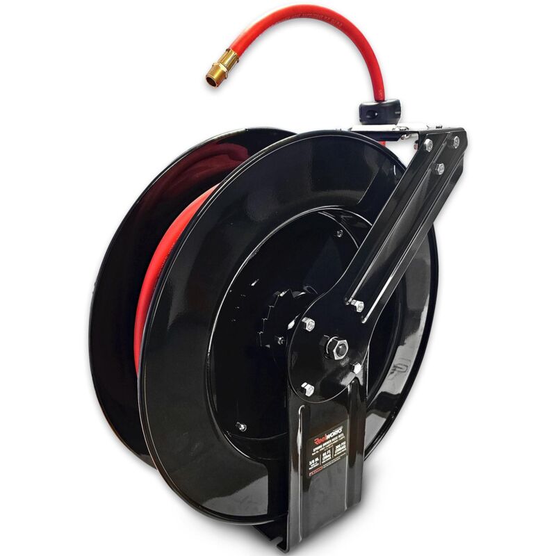 foto del prodotto reelworks avvolgitore automatico professionale per aria e acqua 20 metri tubo flessibile ibrido 3 8 9,5 mm 20 bar