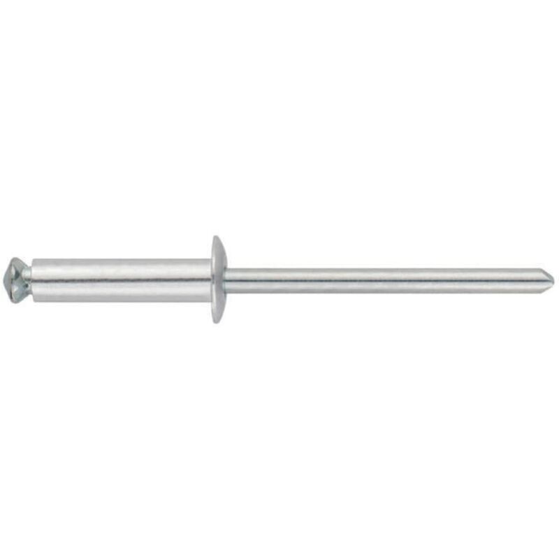 foto del prodotto refl4814 rivetti in alluminio, a fiore, con testa sollevata, in acciaio zincato, 4,8 x 14,5 mm, 250 pezzi index