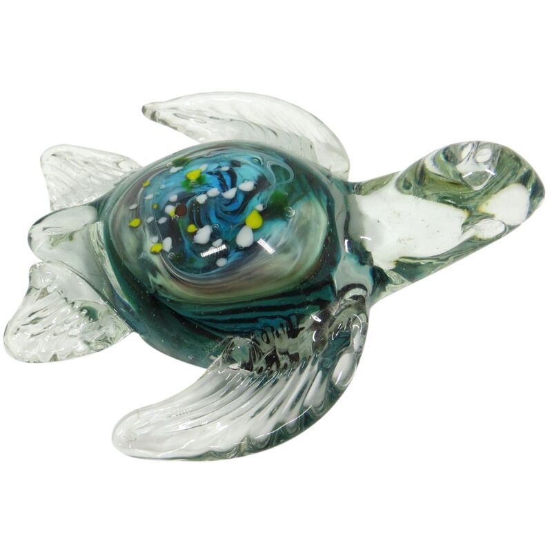 foto del prodotto regalo per la casa dell ufficio in cristallo decorativo fermacarte tartaruga verde