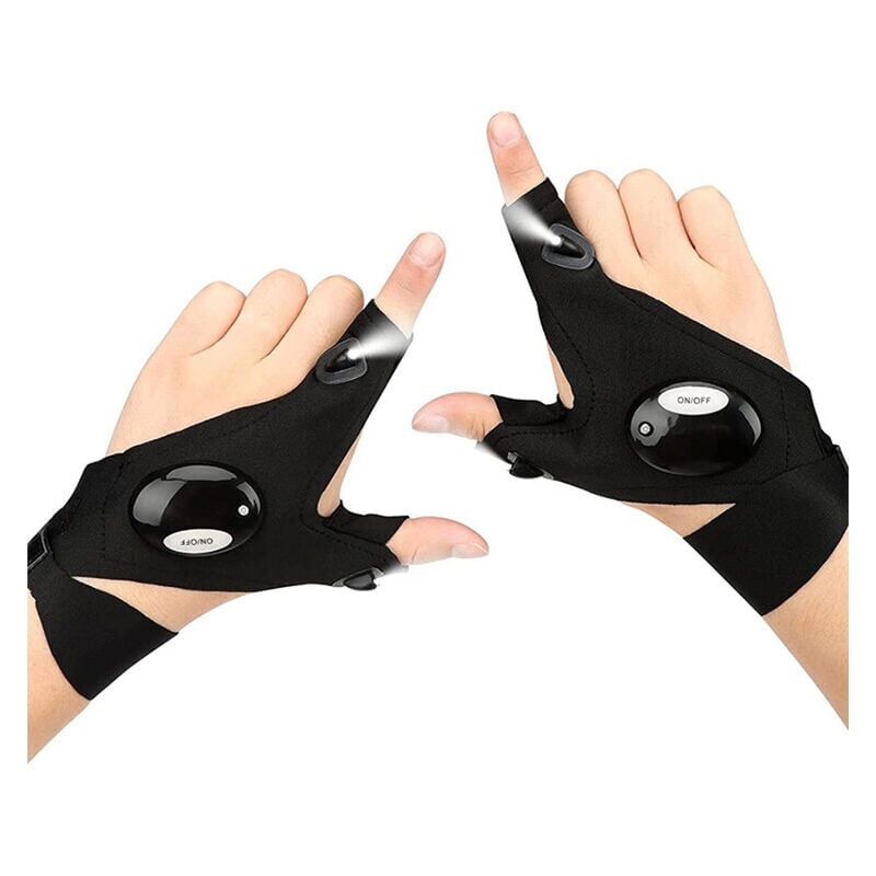 foto del prodotto regalo per uomo, gadget insolito guanti utili con luce led impermeabile con batteria regalo originale per uomo per compleanno festa del pap 