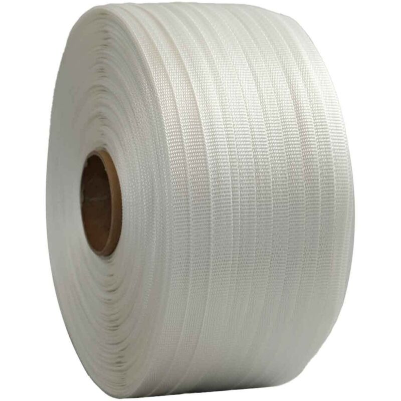 foto del prodotto reggia tessile intrecciata rinforzata 19 mm x 500 m qualit pro tecplast ft alta resistenza 750 kg reggia con fili intrecciati