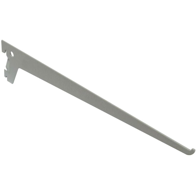 foto del prodotto reggimensola a 2 ganci 30 cm. alluminio bianco
