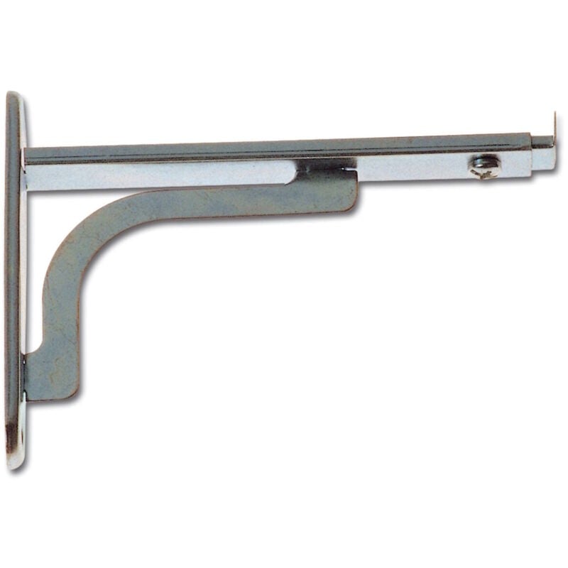 foto del prodotto reggimensola allungabile da 15 a 25 cm per mensole vetro e vetrine in lamierino