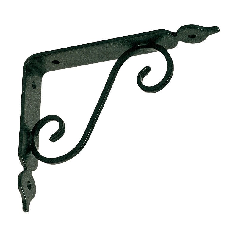 foto del prodotto reggimensola ferro battuto 150x110 mm nero satinato