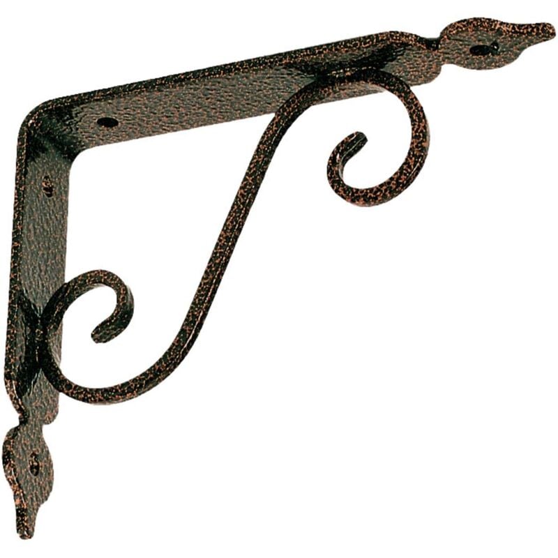 foto del prodotto reggimensola ferro battuto 300x250 mm rame antico 10 pz