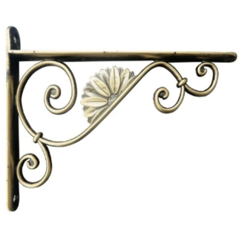 foto del prodotto reggimensola linea barocco perarredo casa in zama 18cm - colore ottone anticato - veca