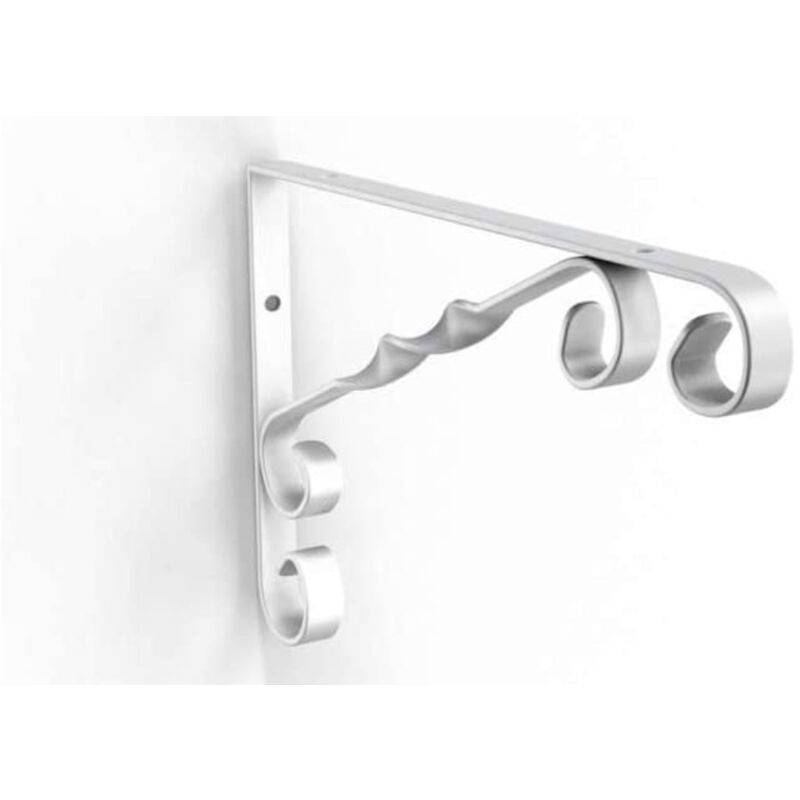 foto del prodotto reggimensola linea country 18cm portata massima 12,5kg in acciaio verniciato colore bianco bolis italia